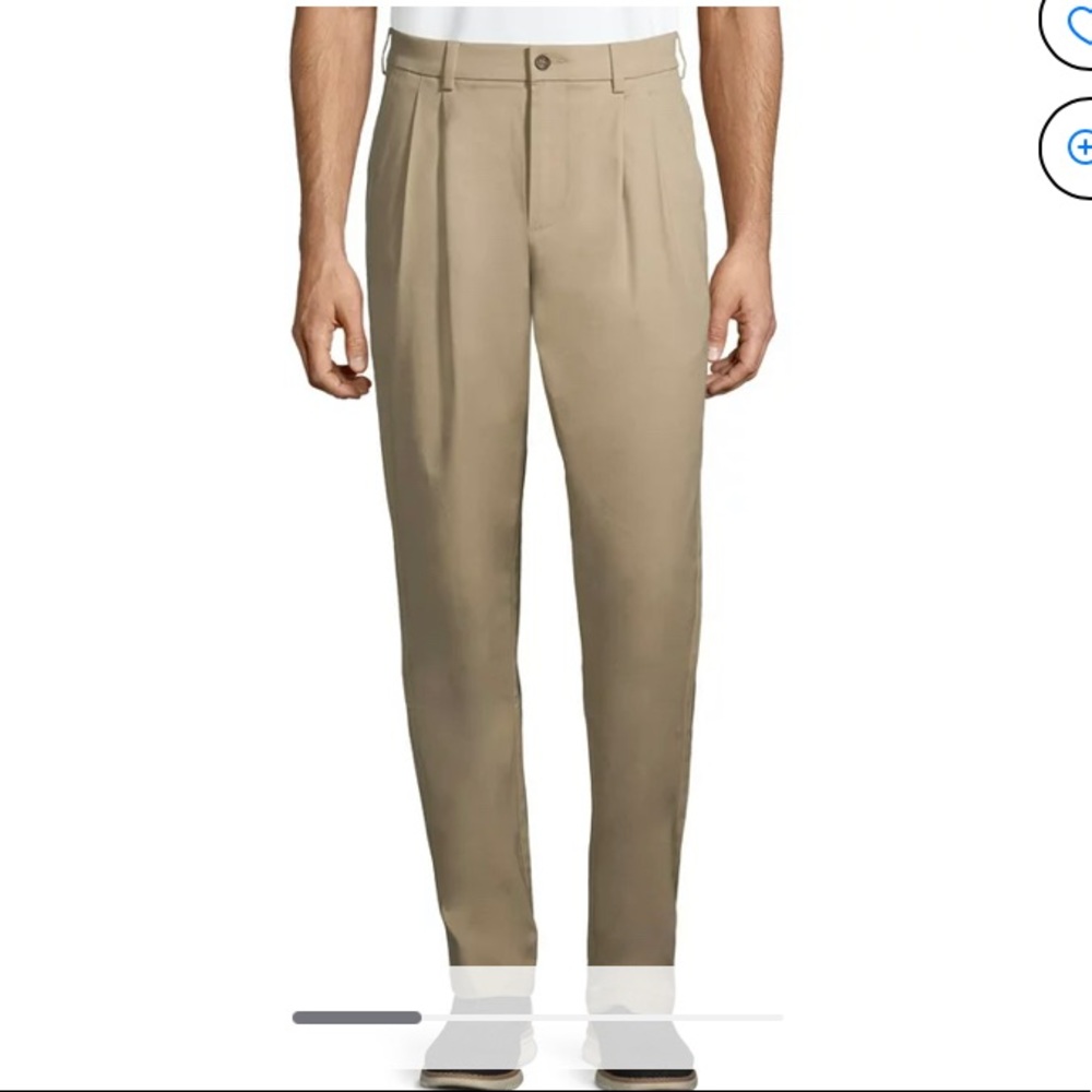 George Premium Pleated Regular Fit Khakis 34x32
